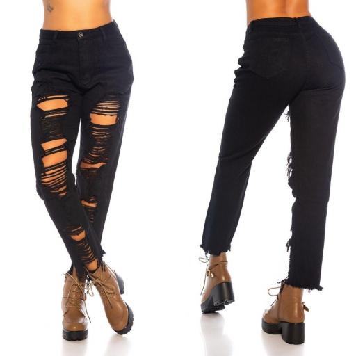 Jeans Mom Fit negro  [1]