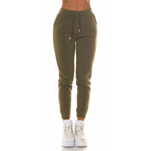 Jogger de cintura alta en color khaki [5]