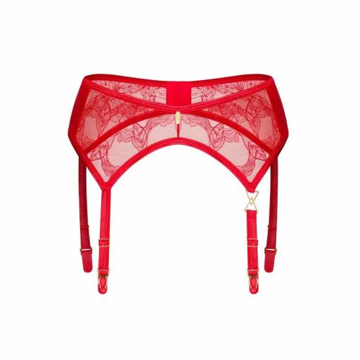 Liguero de encaje irresistible rojo [5]