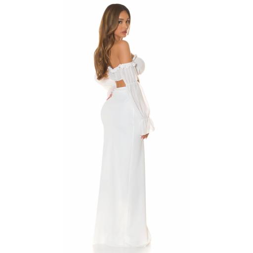 Maxi falda en color blanco [8]