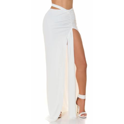 Maxi falda en color blanco [4]