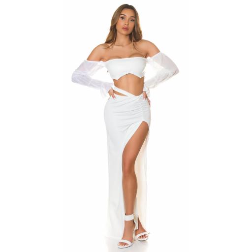 Maxi falda en color blanco [5]
