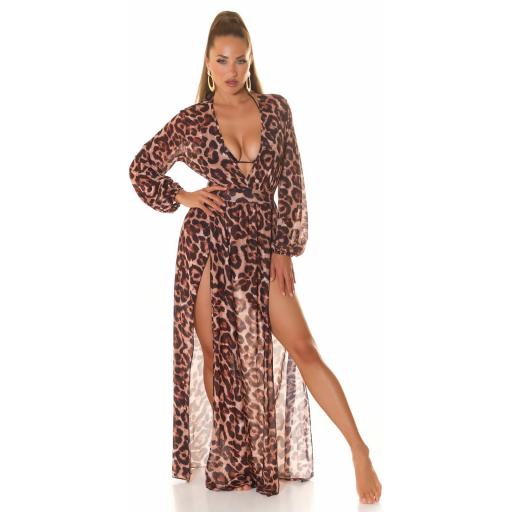 Maxivestido transparente en leopardo [6]