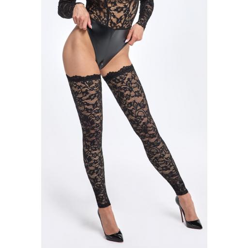 Medias de encaje con banda de silicona [0]