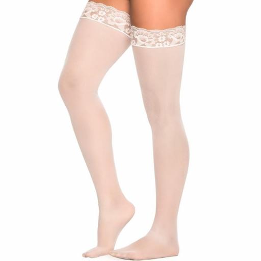 Medias de nailon blancas autoadhesivas [0]