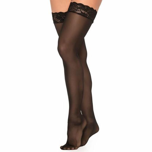 Medias de nailon negras autoadhesivas [0]