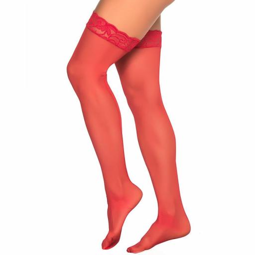 Medias de nailon rojas autoadhesivas 