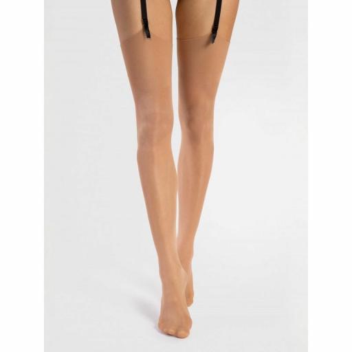 Medias nude para liguero sin silicona