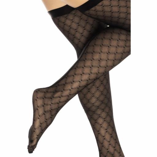 Medias Rejilla Negras Geométricas [1]