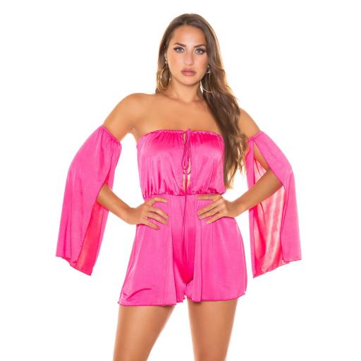 Mono corto con mangas separadas fucsia [3]