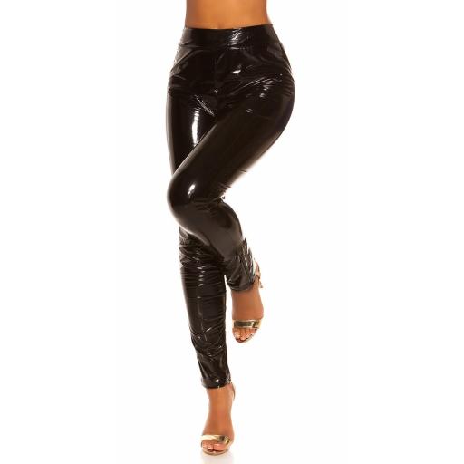 Pantalón negro latex ajustado cremallera  [5]