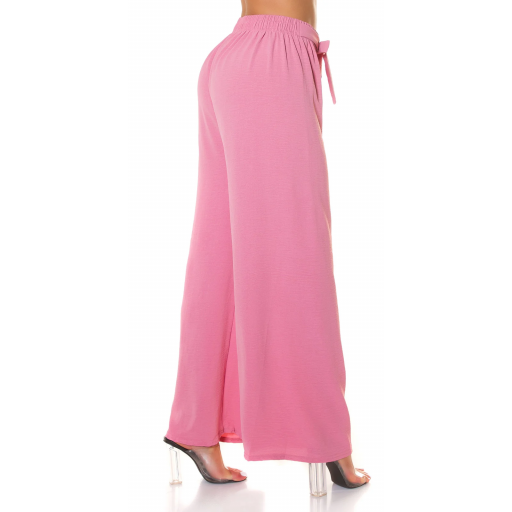 Pantalón tela ligera rosa cintura alta [2]