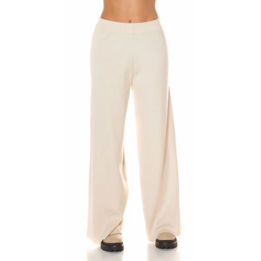 Pantalones acampanados casual Beige [2]