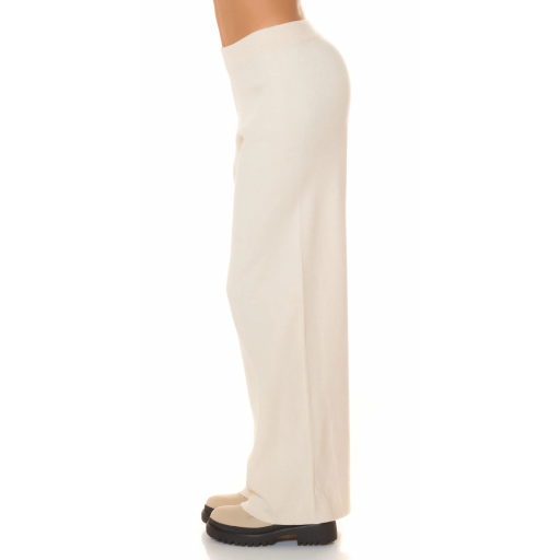 Pantalones acampanados casual Beige [3]