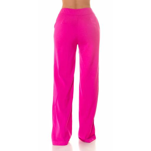 Pantalones de cintura alta en rosa  [1]