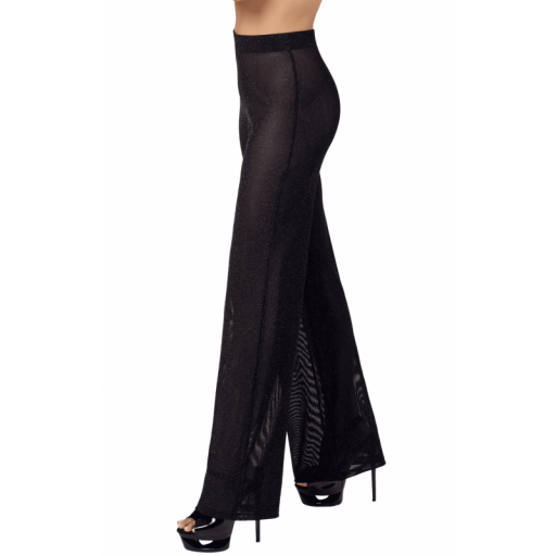 Pantalones transparentes de tul plateado [1]