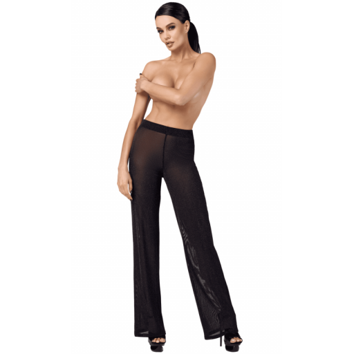 Pantalones transparentes de tul plateado [3]