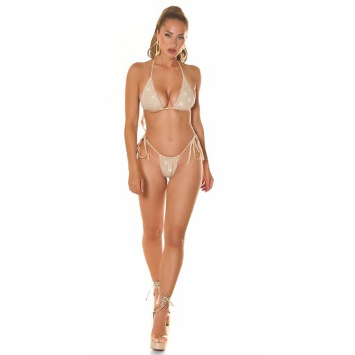 Slip deslumbrante beige con Brillo [4]