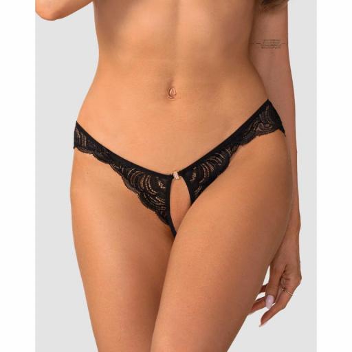 Tanga abierta de encaje con tiras joyas [2]