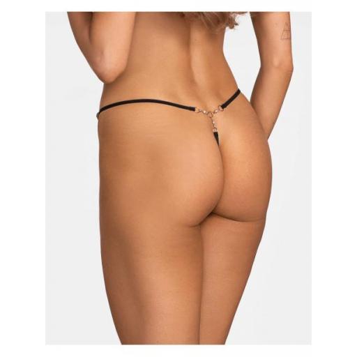 Tanga Abierta Negra con Dorado [1]