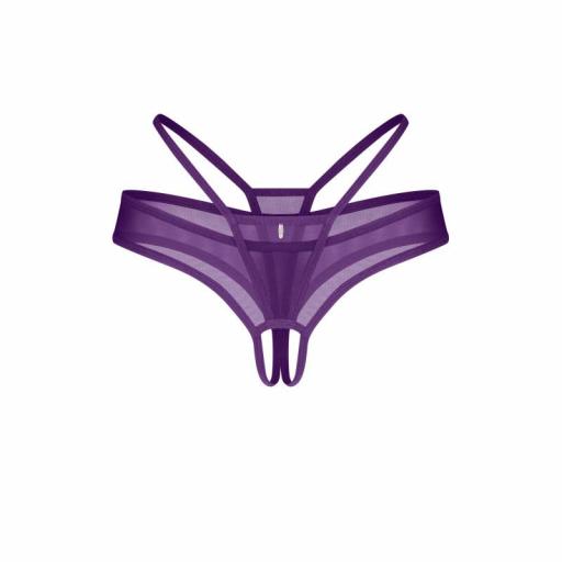 Tanga abierto malla morada transparente [3]