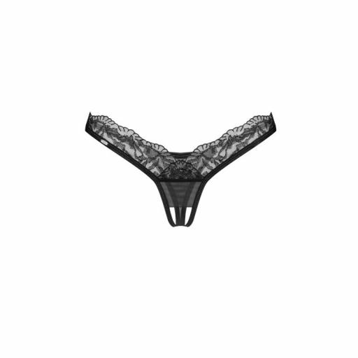 Tanga abierto negro y encaje decorativo [3]