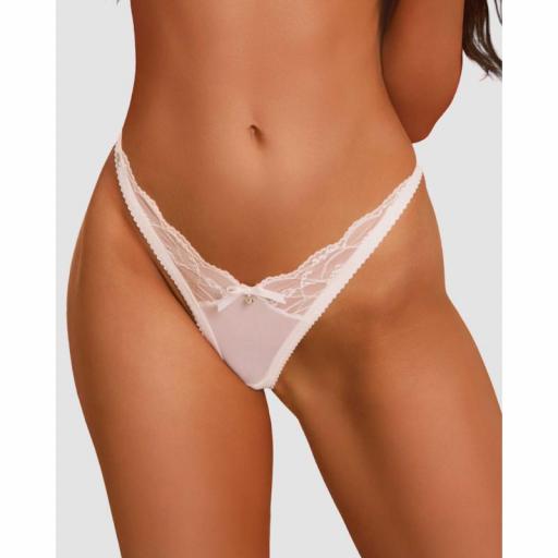 Tanga Blanca Encaje & Transparencia [3]