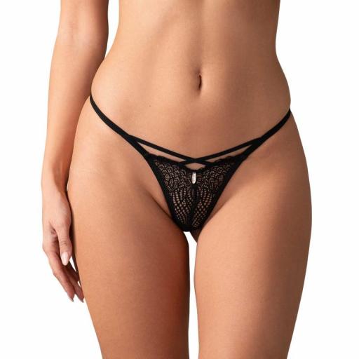 Tanga con tirantes y cadena plateada [1]