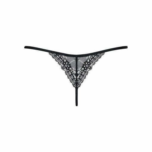 Tanga de encaje negro sensual  [5]