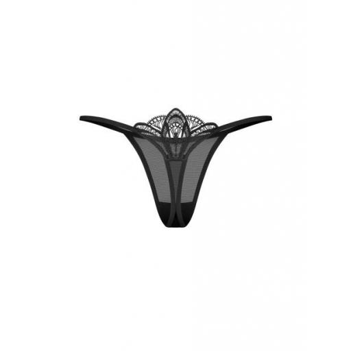 Tanga negra semitransparente encaje [5]