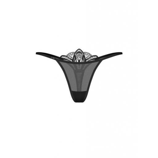 Tanga negra semitransparente encaje [6]