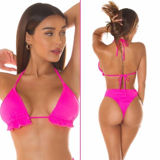 Top de bikini para combinar neón rosa [1]
