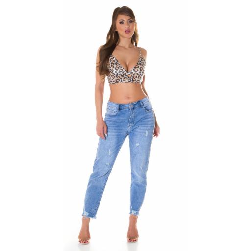 Top efecto cuero en Leopardo  [3]
