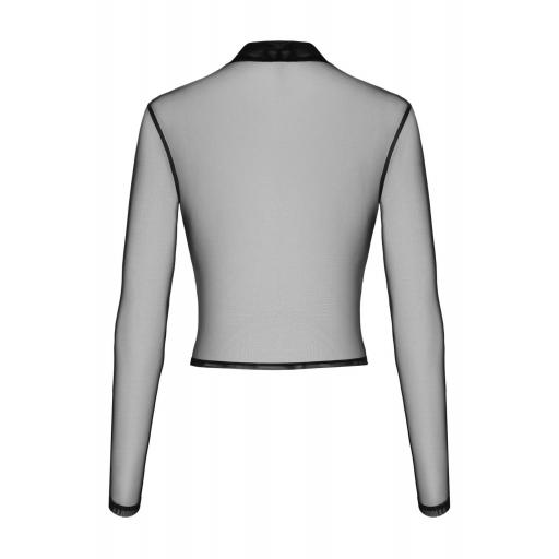 Top tul negro Trouble Maker manga larga [3]