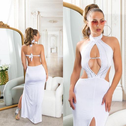 Vestido de fiesta blanco con brillos [13]