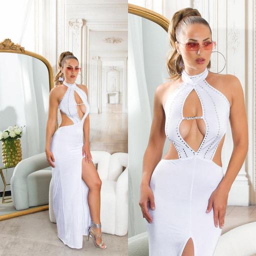 Vestido de fiesta blanco con brillos [15]