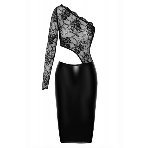 Vestido midi asimetrico de encaje [3]