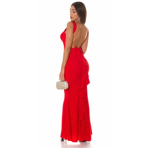 Vestido largo rojo elegante [3]