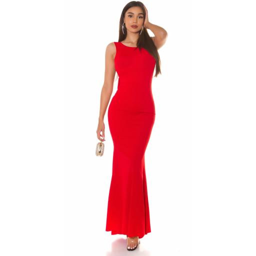 Vestido largo rojo elegante [2]