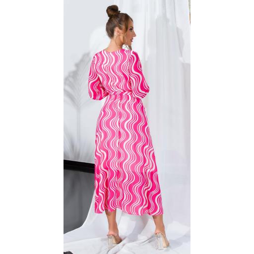 Vestido maxi con estampado rosa [5]