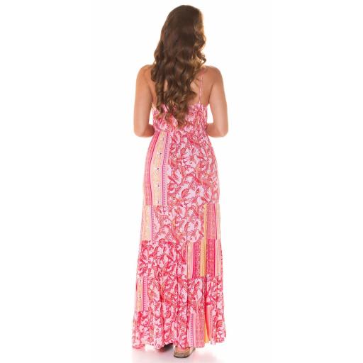 Vestido maxi de verano rosa [1]