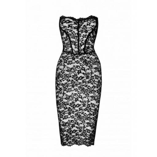 Vestido Midi de Encaje con Cordones [4]