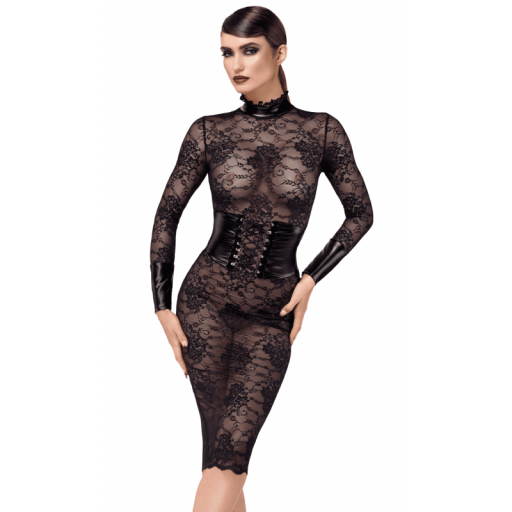 Vestido de Encaje con Corsé Integrado