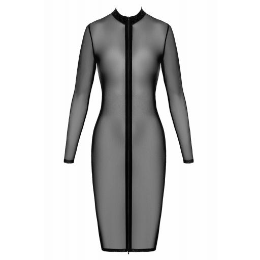 Vestido midi de tul negro con cremallera [4]