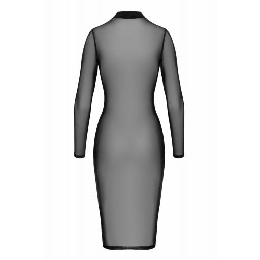 Vestido midi de tul negro con cremallera [5]