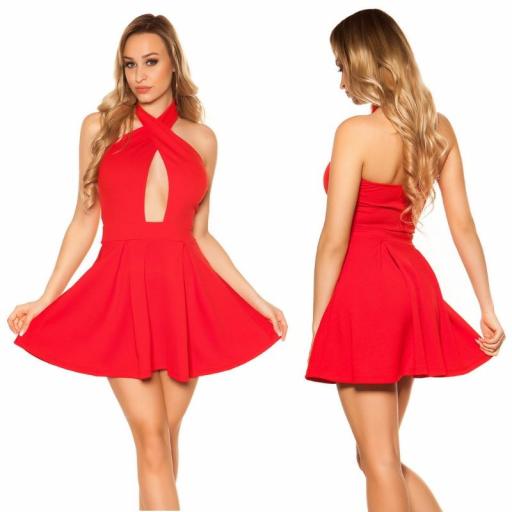 Mini vestido suelto y divino rojo [1]