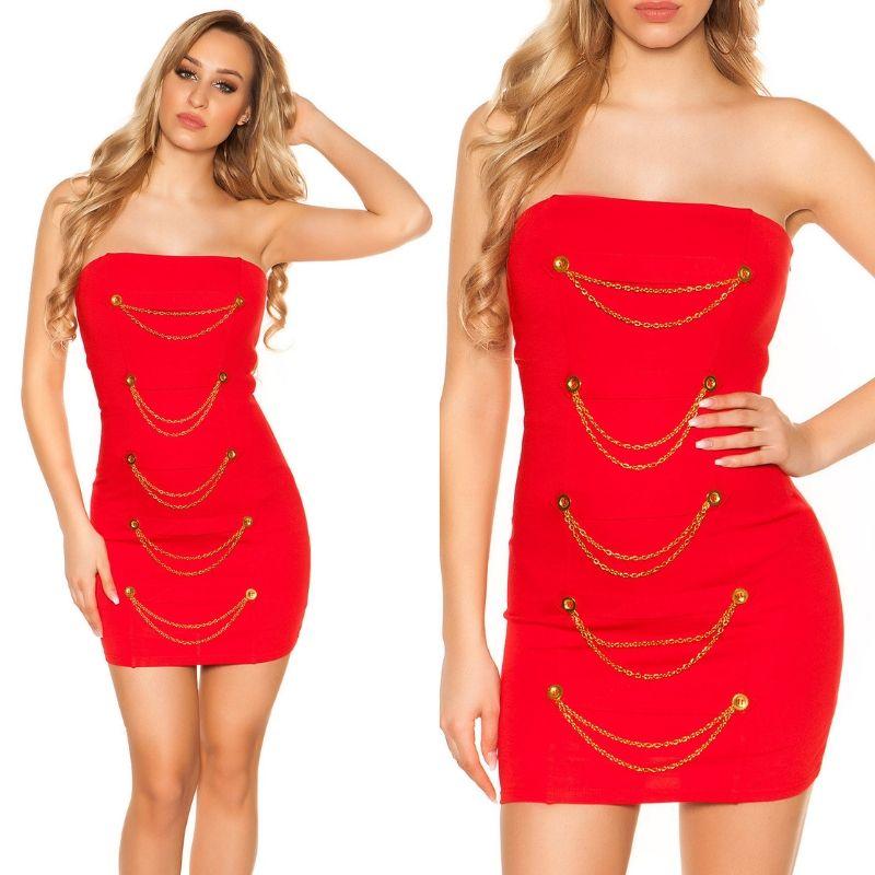 Comprar vestido rojo con dorado Vestidos ajustados
