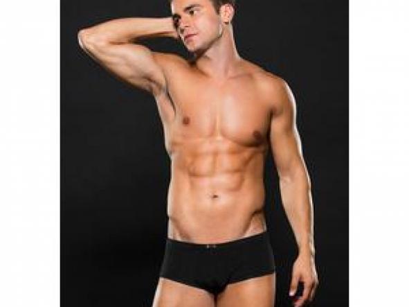 ENVY ELASTIC MICROFIBRA BOXER MOD WAFFLE TRUNK NEGRO