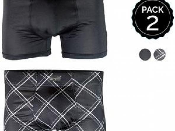 SET 2 BOXERS MARGINAL NEGRO+CUADROS [0]