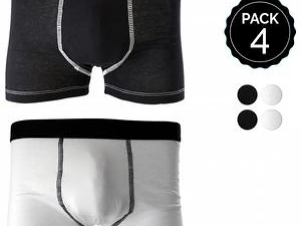 SET 4 BOXERS MARGINAL NEGRO+BLANCO